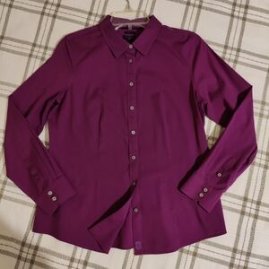 NWT Talbot's Classic Non-iron Button-Up Shirt in Magenta, 8P